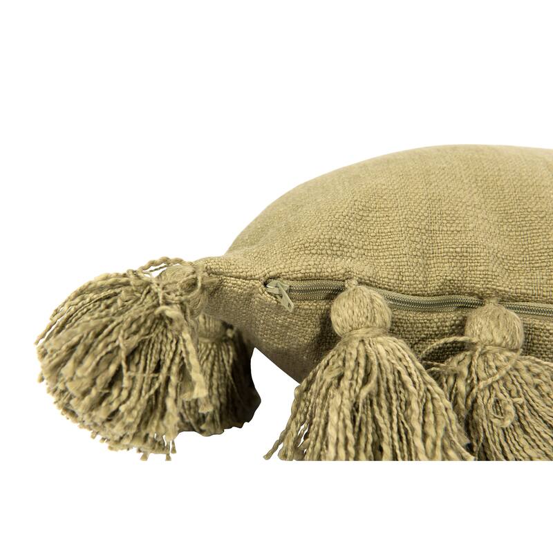 Cotton Pillow with Tassels