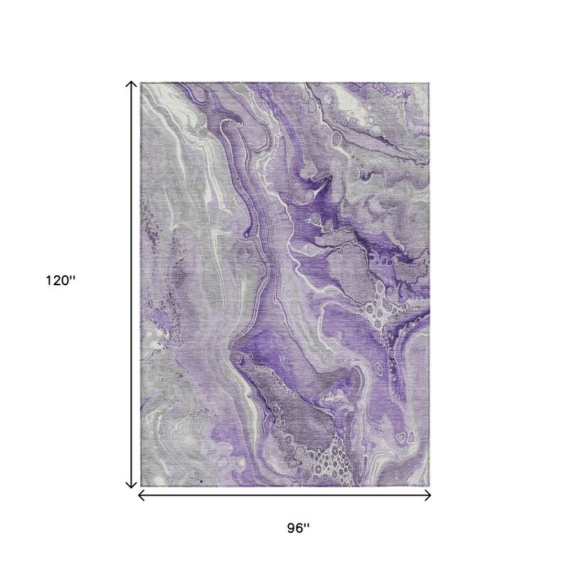 HomeRoots Abstract Modern Rectangle Outdoor Rug
