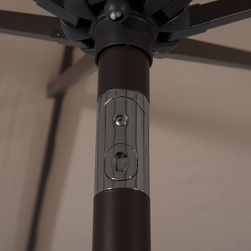 Brock 9-Foot Market Patio Umbrella with Concrete Base Weight Stand Included