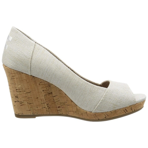 Shop TOMS Womens Stella Peep-Toe Wedges 