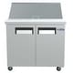 preview thumbnail 4 of 3, 47 in. W 10 cu. ft. Refrigerated Food Prep Station Table with Mega Top Surface in Stainless Steel
