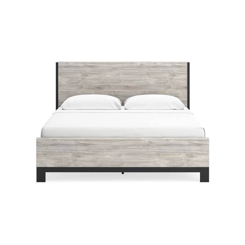 Signature Design by Ashley Vessalli Gray/Black Panel Bed