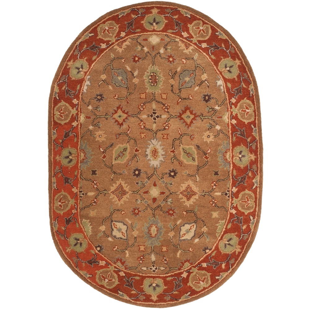 SAFAVIEH Handmade Heritage Grand Parquet Traditional Oriental Wool Rug