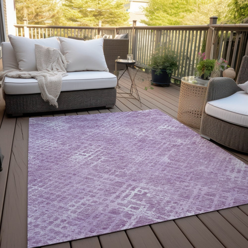 Machine Washable Indoor/ Outdoor Chantille Vintage Trellis Rug