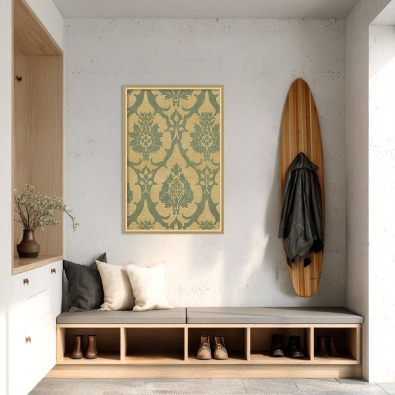 Amanti Art Framed Fabric Pinboard Medallion Motif III by Baxter Mill Archive Printed Bulletin Board