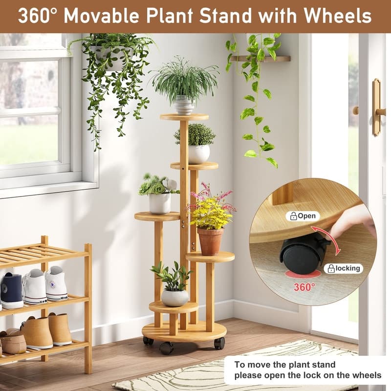 Plant Stand For Outdoor Indoor Tall - 13 x 13 x 35 inches