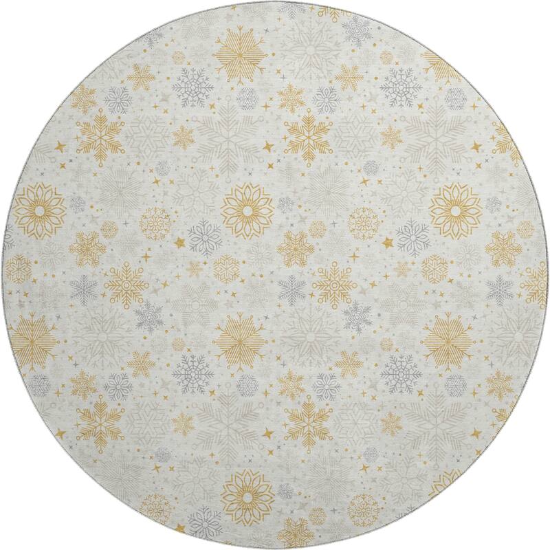Premium Washable Super Soft Winter Snowflake Mayfield Rug