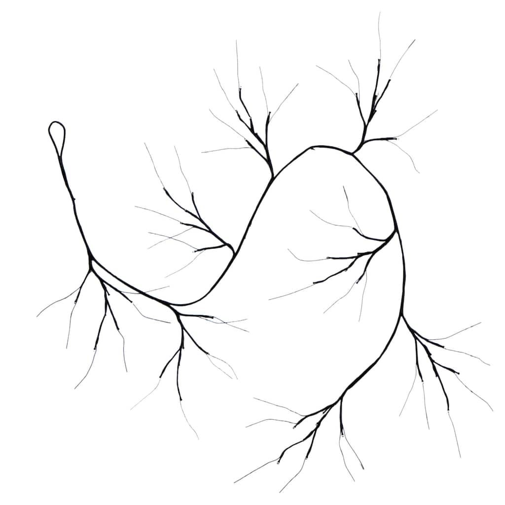 Pre-Lit Twig Artificial Halloween Garland - 6.5' x 5" - Purple LED Lights