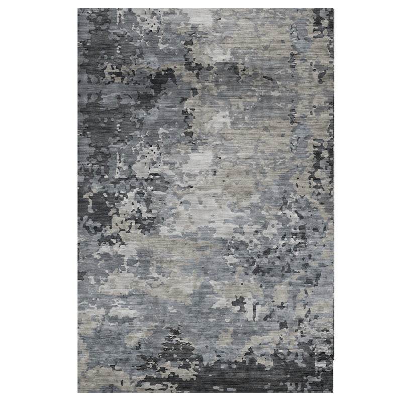 Gertmenian Crystal Print Soft Flat Pile Polyester Slip Resistant Washable Indoor Printed Area Rug Collection