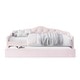 preview thumbnail 19 of 19, CraftPorch Glam Velvet, Crystal Button Tufted Twin Daybed with Trundle Light Pink. - Twin