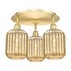 preview thumbnail 10 of 18, Innovations Lighting Endless Possibilities Ballston - Preston - 3 Light 19" Jar Shade Flush Mount Mercury/Satin Gold