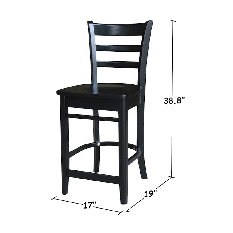 International Concepts Solid Wood Emily Dining Stool