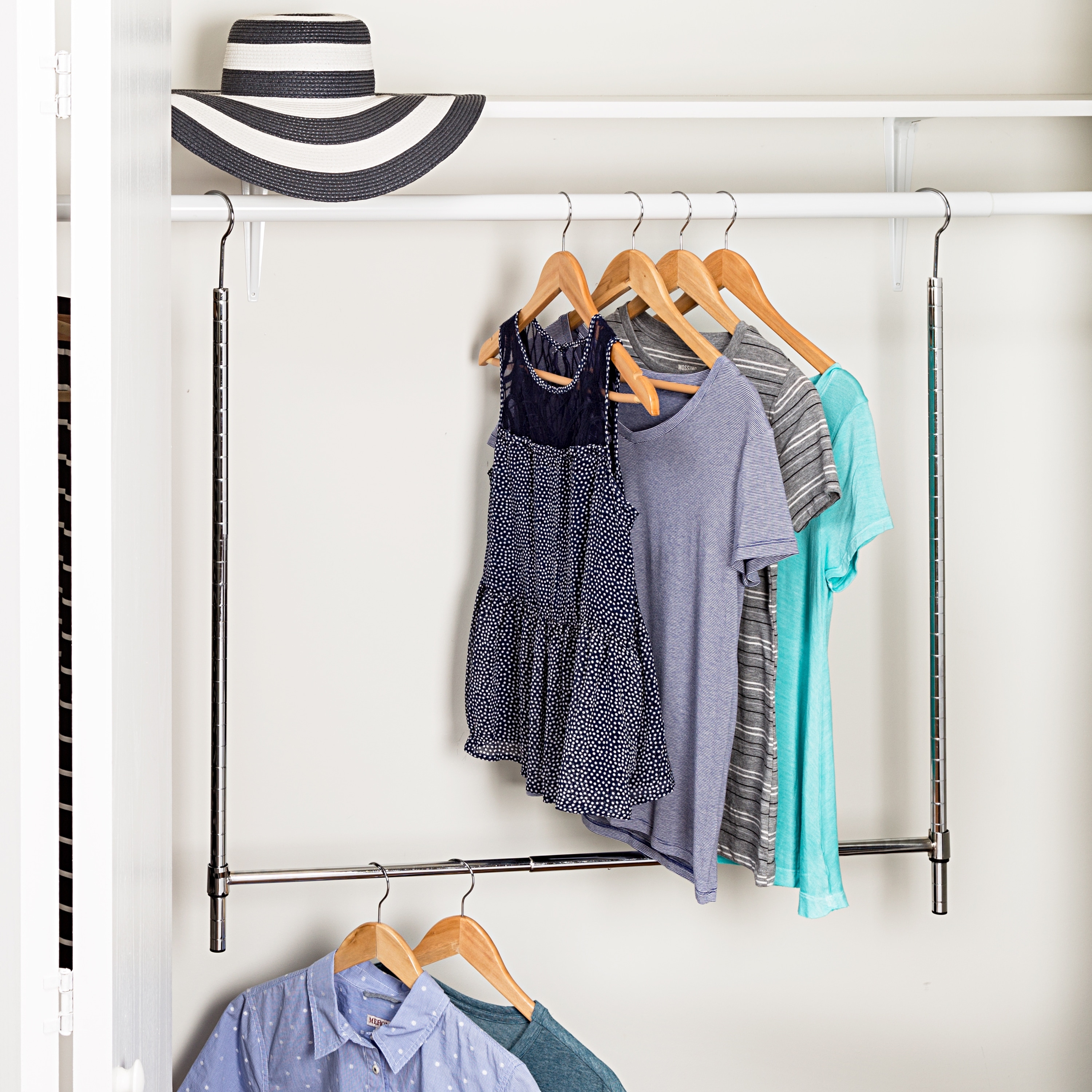 Adjustable hanging closet new arrivals rod