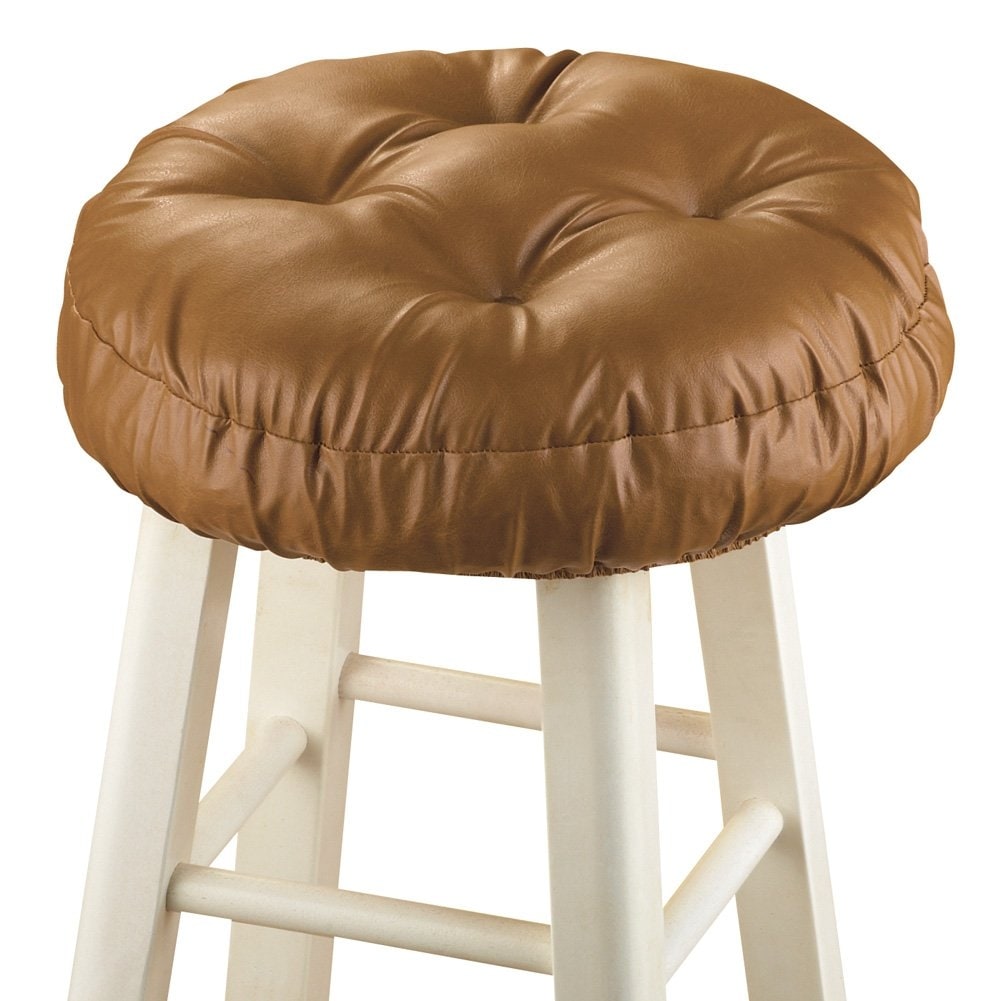 Padded Barstool Seat Cover Cushion Burgundy
