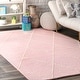 preview thumbnail 40 of 73, Nuloom Handmade Dotted Trellis Wool Kids Nursery Rug Light Pink - 5' x 8' - Rectangle