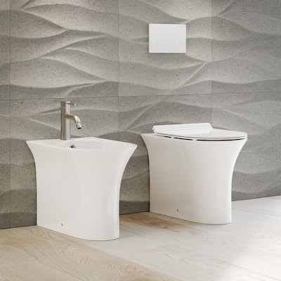 Cascade Back-to-Wall Elongated Toilet Bowl