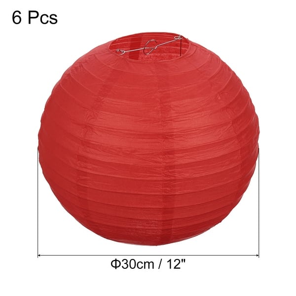 6pcs 12 Inch Folding Hanging Paper Lanterns for Wedding Home Party