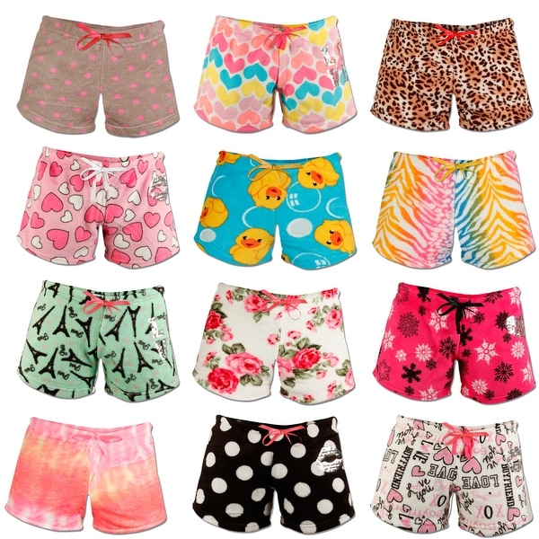 4-Pack: Women's Super Soft Printed Ultra Plush Shorts