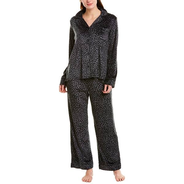 Shop Donna Karan Sleepwear 2pc Pajama Pant Set 067 Grey Dot Overstock 30669065