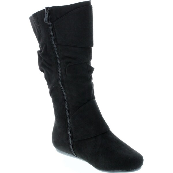 womens boots flat heel black