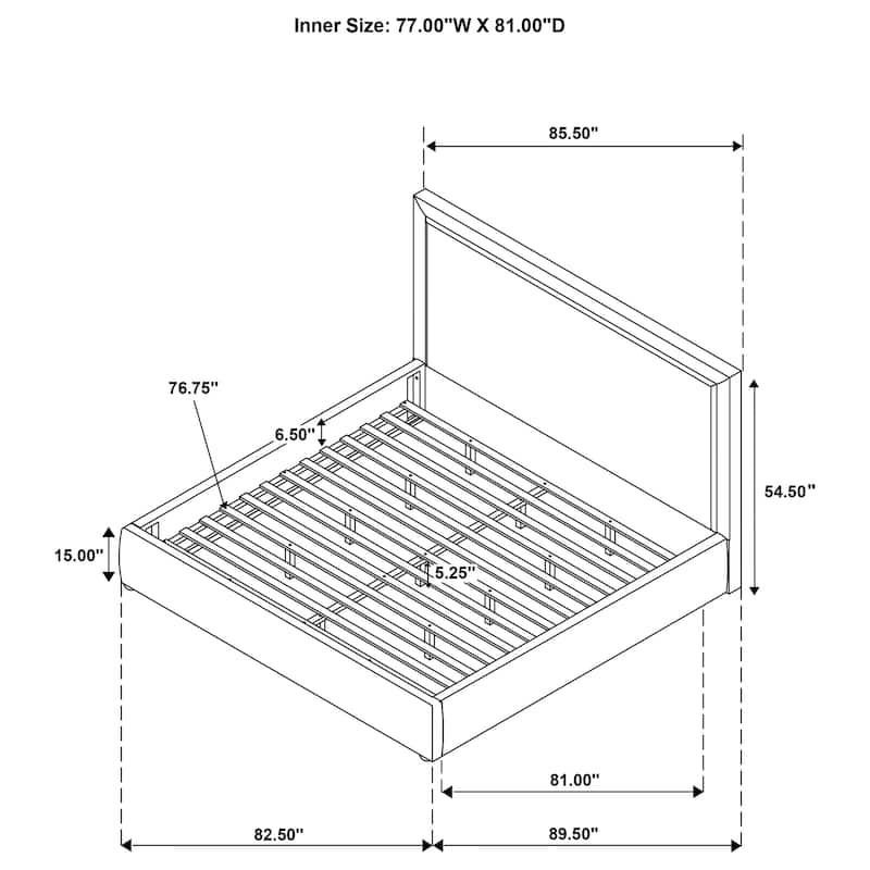 Lawson 55-inch Upholstered Platform Bed