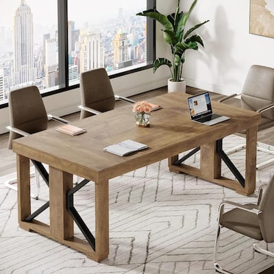 70.8-Inch Rectangle Conference Table Meeting Table for 6-8 People