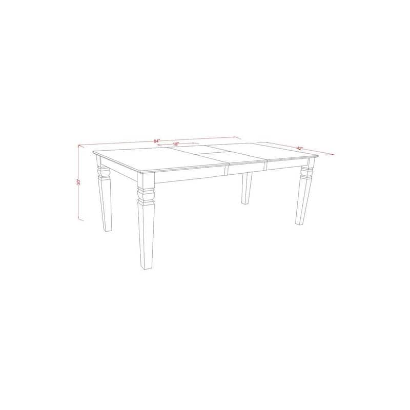 Dining Room Table Set - 8 Parson Chairs, Linen Fabric, Butterfly Leaf Kitchen Table