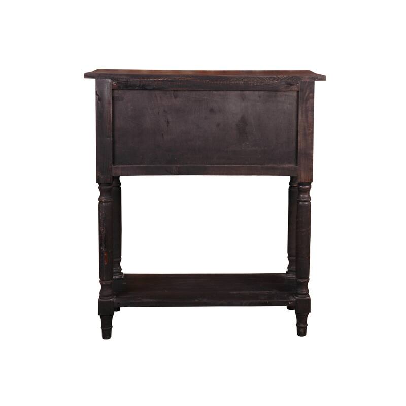 Stacked Drawer Storage Table - Solid Wood Display Cabinet - Side Table with Shelf - Fully Assembled - 32.5