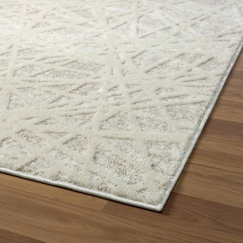 Luxe Weavers Geometric Abstract Lines Area Rug