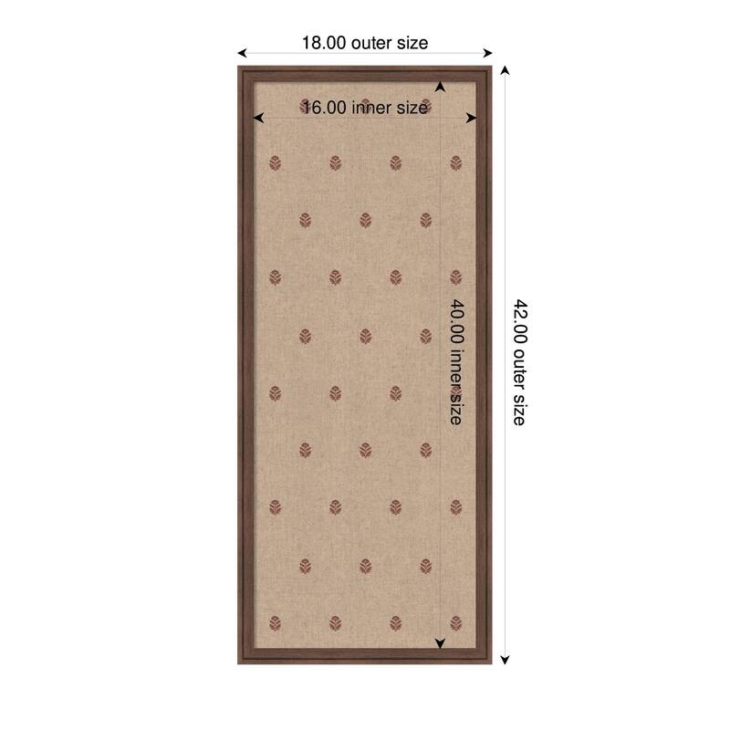 Kate and Laurel Pinboard Red Botanical Block Print