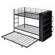 preview thumbnail 6 of 10, Metal Twin Size Metal Loft Bed Bunk Bed with Drawers,big bookshelf