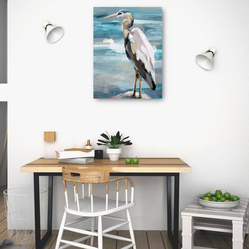 Sunday Heron By Studio Arts Canvas Art Print