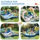 preview thumbnail 6 of 6, 11-In-1 Inflatable Bounce House With Water Slide, Kiosk Theme Water Park For Kids Backyard, 750W Blower Included - N/A
