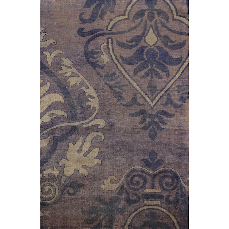 Abstract Oriental Area Rug Handmade Wool Carpet - 5'0" x 7'10"
