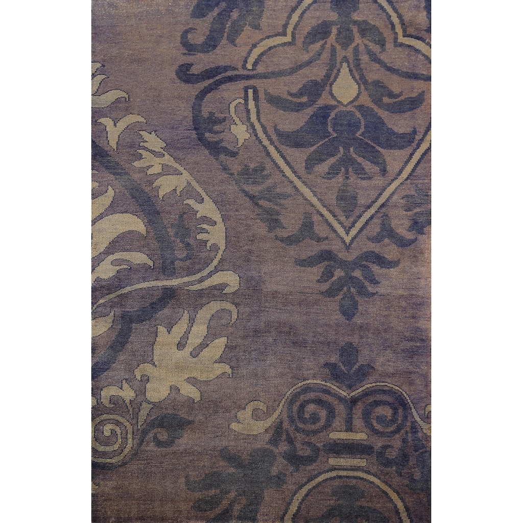 Abstract Oriental Area Rug Handmade Wool Carpet - 5'0" x 7'10"