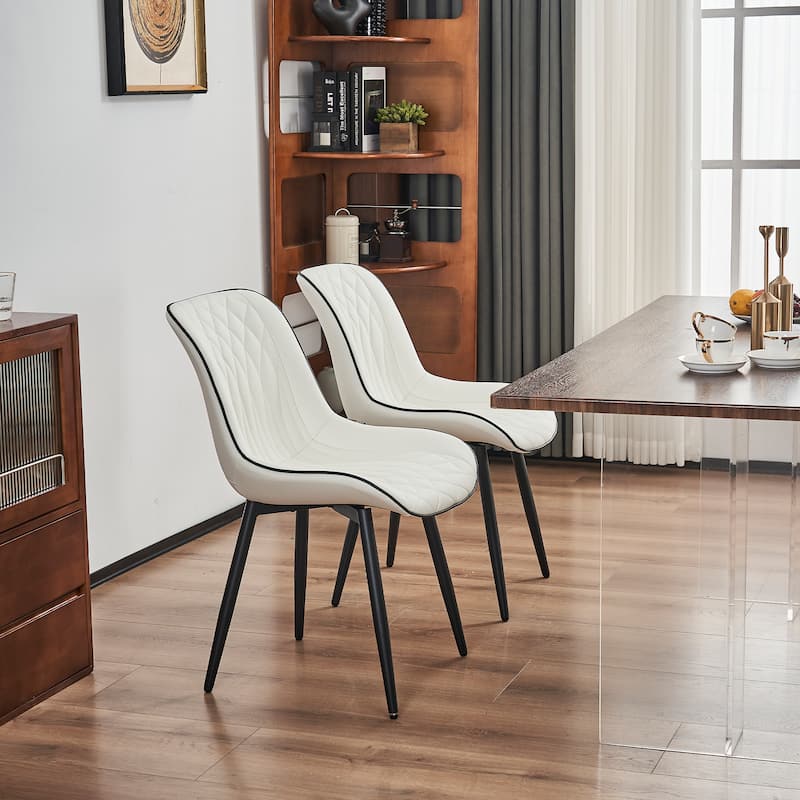 Modern Dining Chairs Set of 2 Upholstered Dining Room Chairs