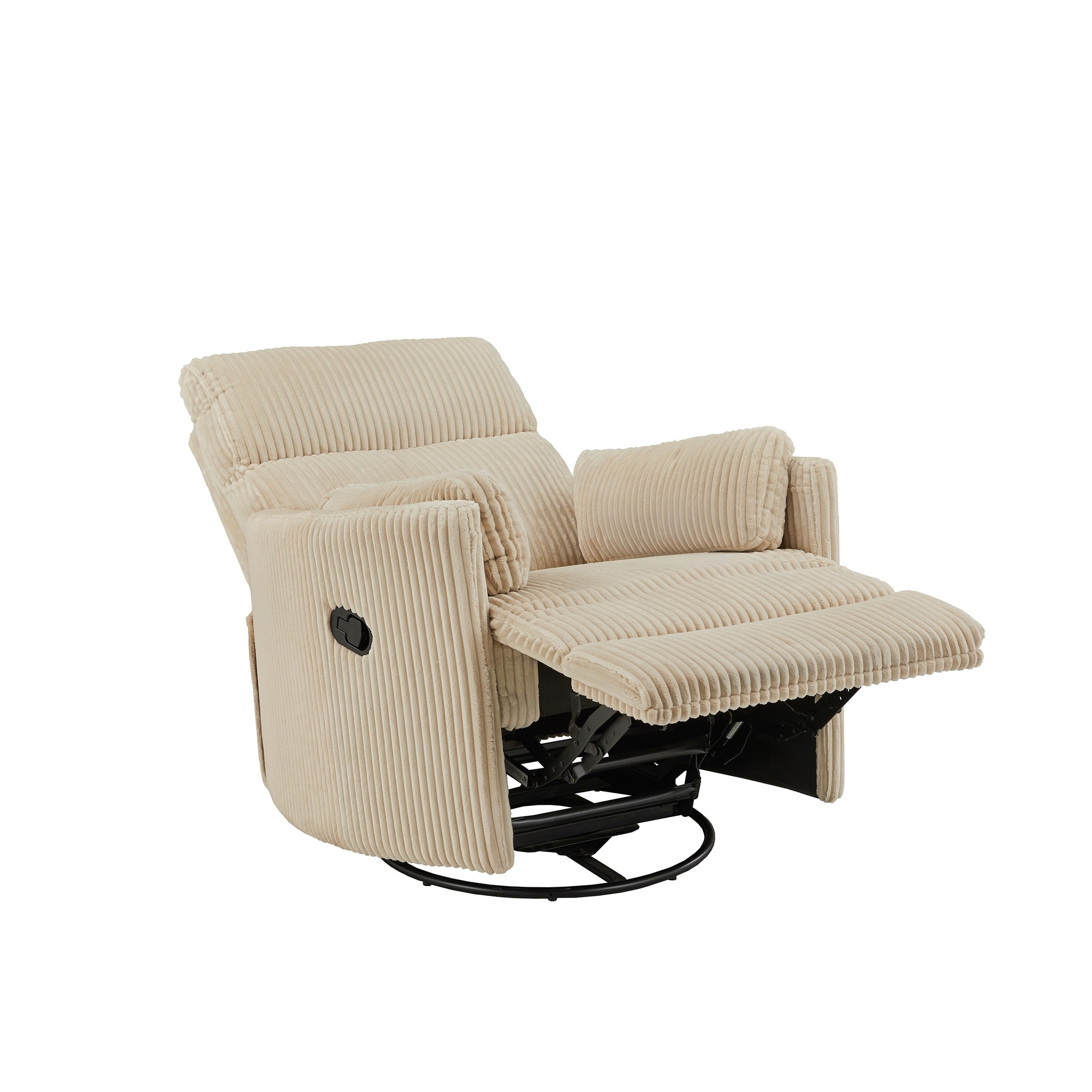モーリー グレイグ Montclair Plush Corduroy Fabric Manual Swivel Glider Recliner by