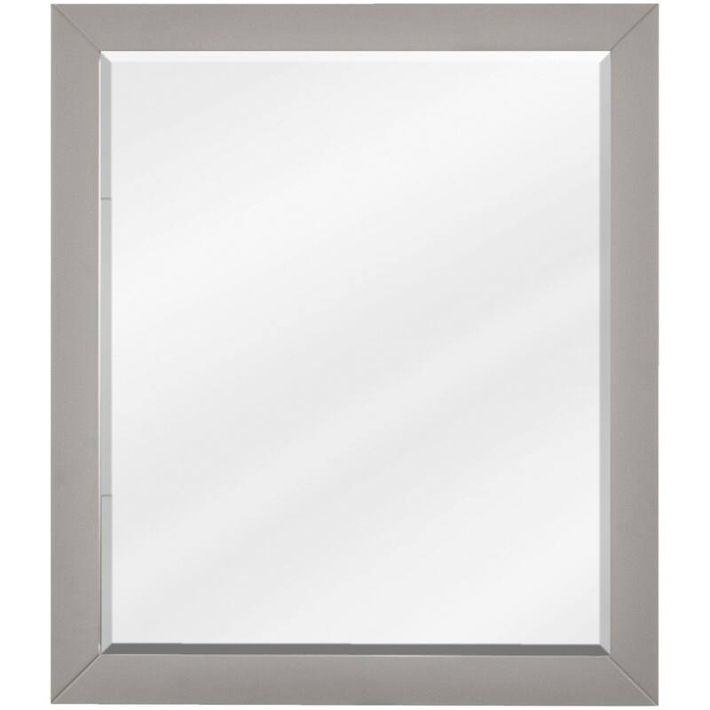 Jeffrey Alexander Cade 28" x 24" Rectangular Beveled Framed Wall - Grey