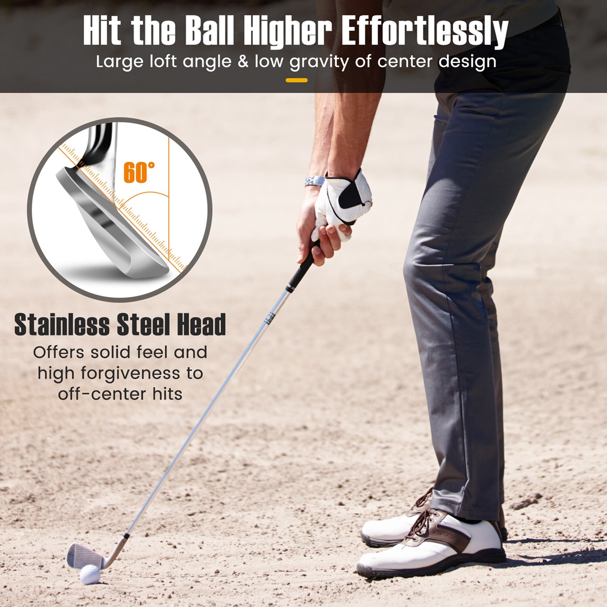 Ultimate Golf Wedge 56/60 Degree Sand Wedge Lob Wedge High Loft