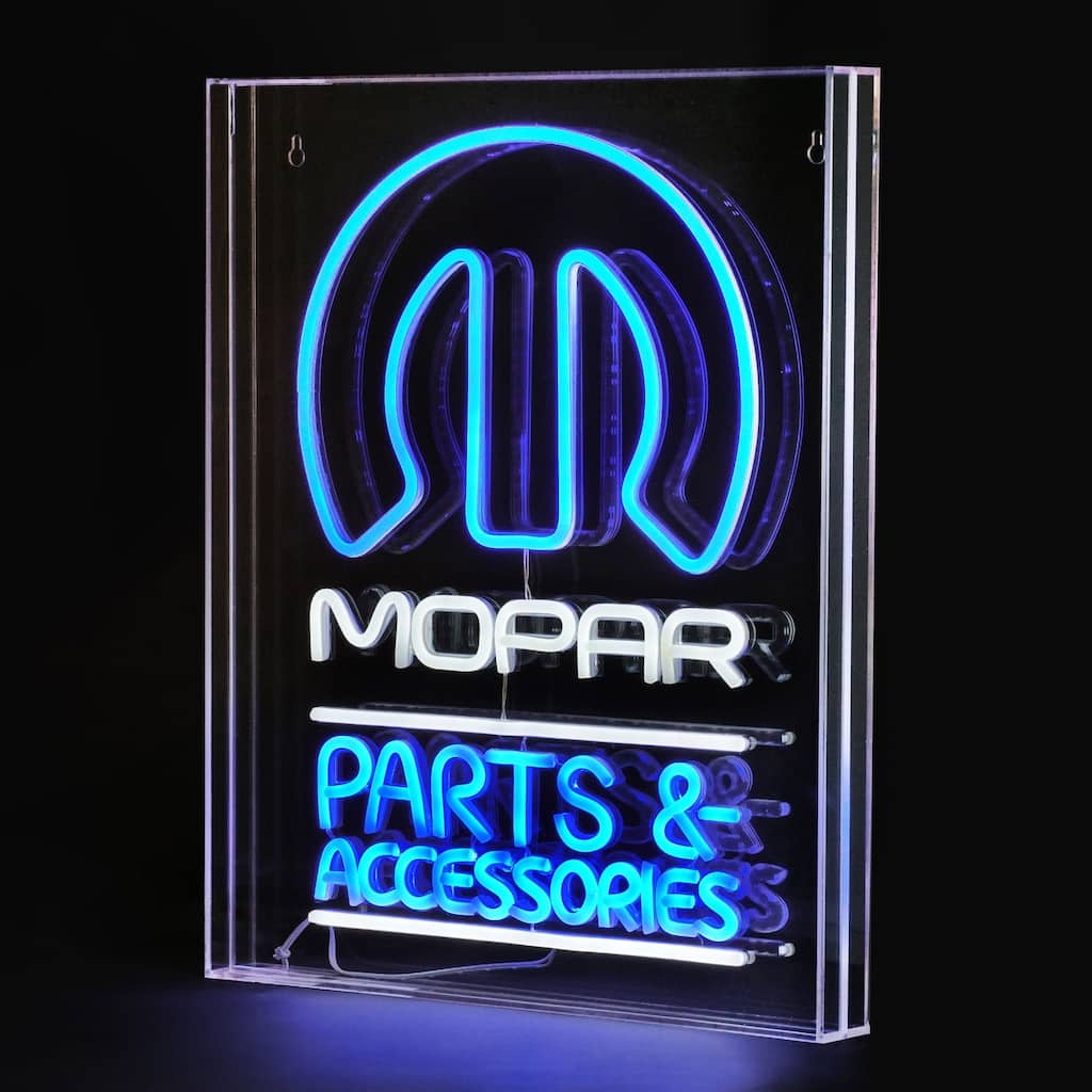 Licensed Mopar Parts & Accessories Acrylic LED Wall Decor Sign - 16" x 20" - 16" x 20"
