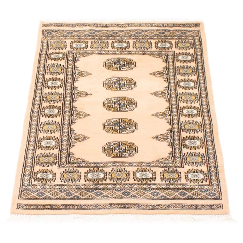 ECARPETGALLERY Hand-knotted Finest Peshawar Bokhara Beige Wool Rug - 2'7 x 4'2