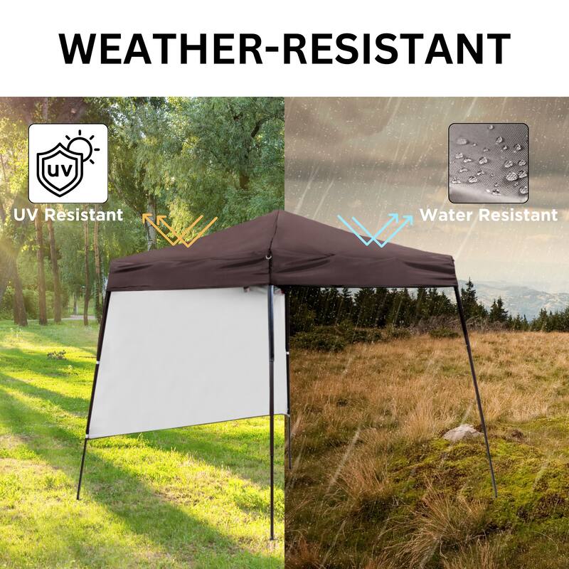 Furniture of America Briar Easy Set-Up Adjustable Outdoor Pop Up Gazebo with Soft Top and Carry Bag