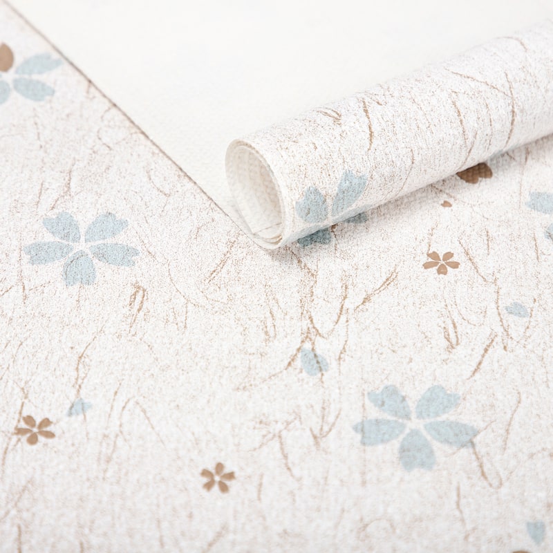 Ray Star Gray Floral Shelf liner Independence Day 18x96 12×120 In - 12''x120“ - Pretty Flowers