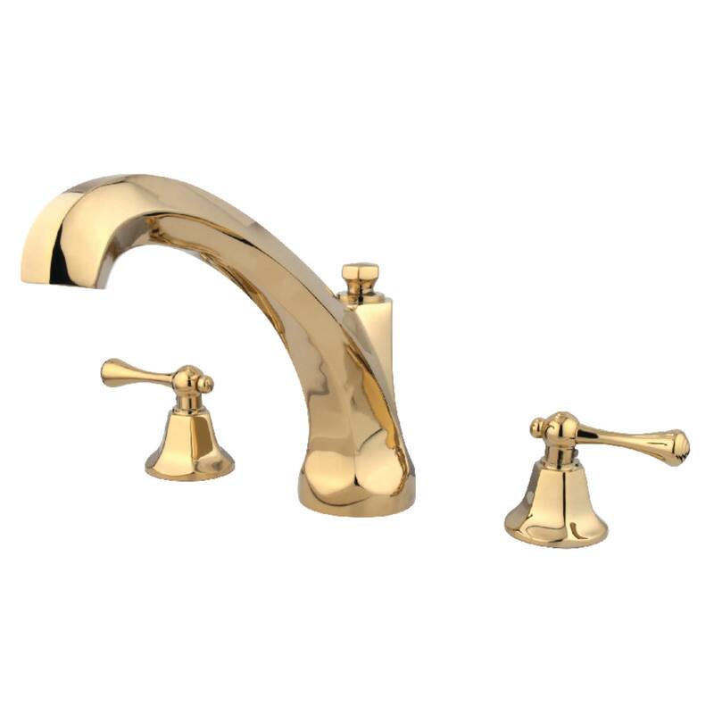 Kingston Brass Vintage Deck Mounted Roman Tub Filler with Lever