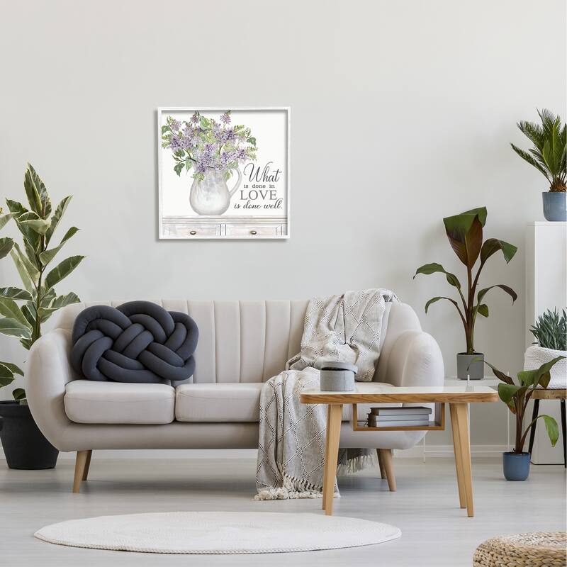 Stupell Do with Love Lilies Water Jug Traditional Furniture Framed Giclee Art Design By Cindy Jacobs