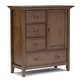 preview thumbnail 12 of 18, WYNDENHALL Mansfield SOLID WOOD 39 inch Wide Transitional Medium Storage Cabinet - 39"w x 17"d x 42" h