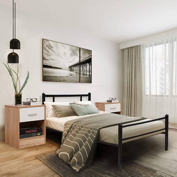 Shop Ivinta Metal Bed Frame Twin Size Platform With