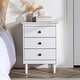 preview thumbnail 1 of 47, Walker Edison Bullrushes Solid Wood 3-Drawer Nightstand White