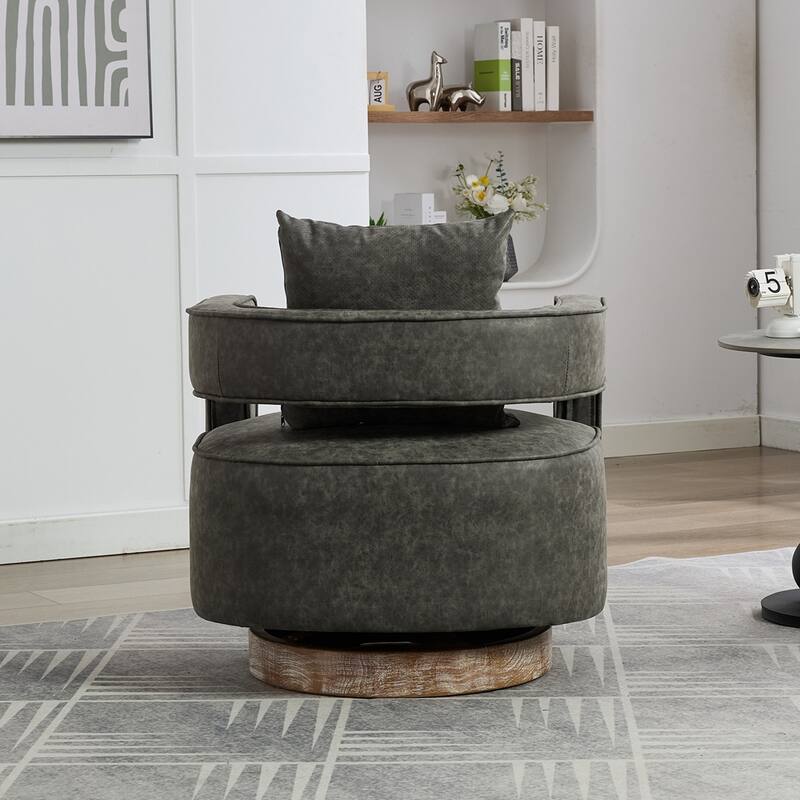 360 Degree Swivel Accent Chair Comfy Barrel Chair