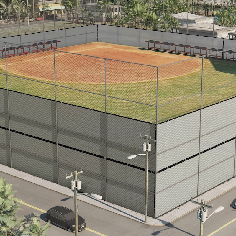 ColourTreeUSA 25 ft. Length Fence Privacy Screen Windscreen Cover Fabric Shade Tarp Netting Mesh Cloth Commercial Grade 170 GSM